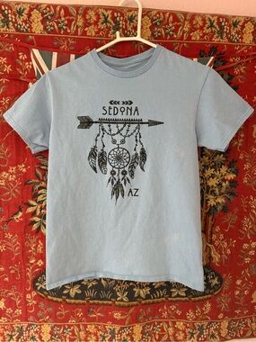 Sedona AZ Dreamcatcher Graphic Tee - Light Blue